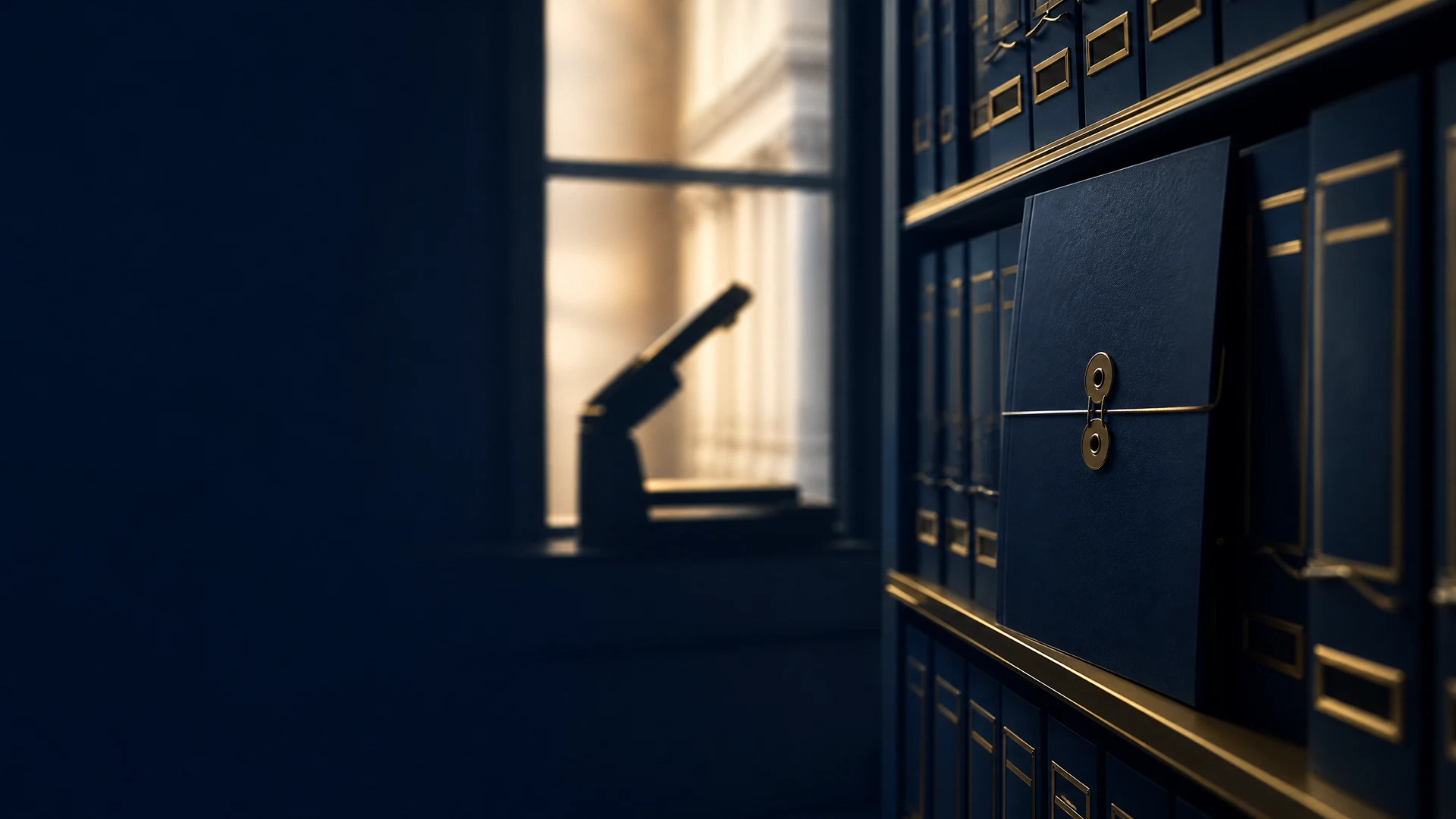 Secure records shelf and sealed folder, representing Oklahoma DUI and background-check questions