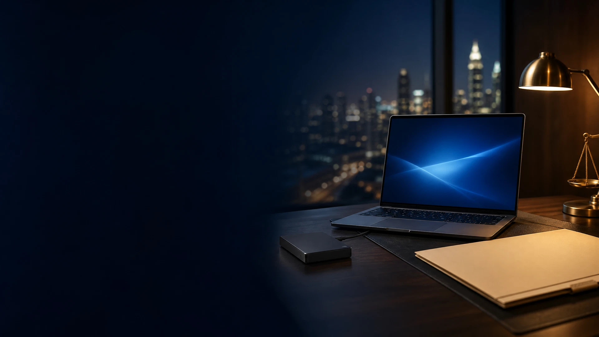 Secure digital-evidence workstation with an unlabeled laptop