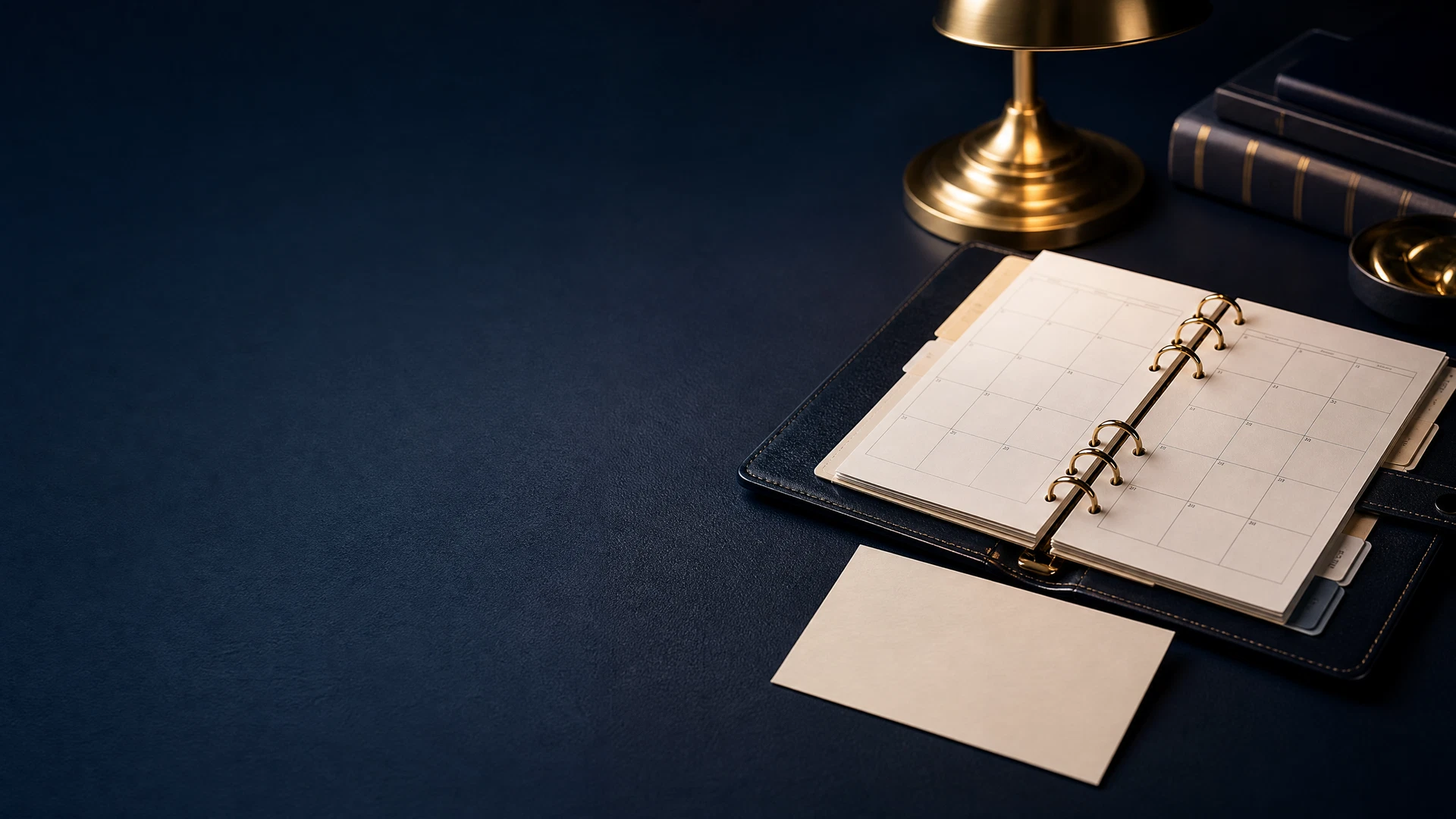 Courthouse calendar binder and appointment card
